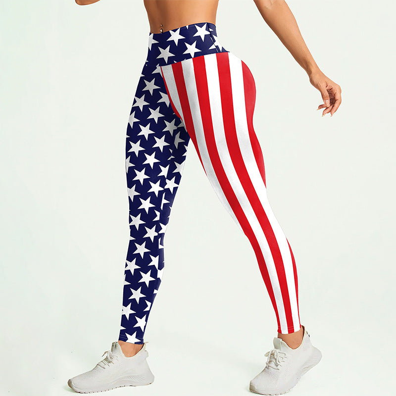 National Flag Women's Printed Yoga Pants Sports and Leisure Tights Festival Event Performance Clothing