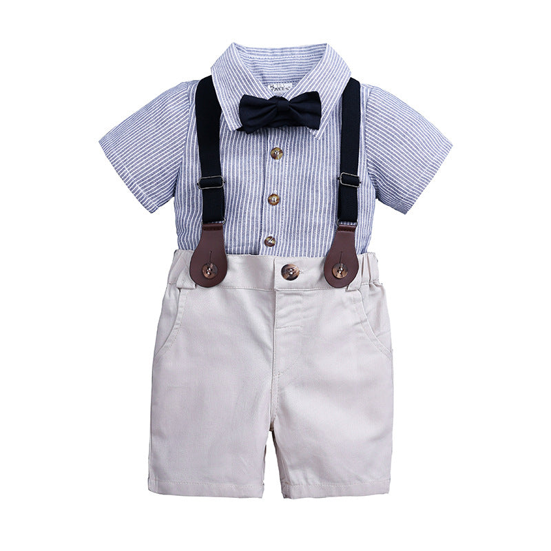 Gentleman's tie shirt overalls