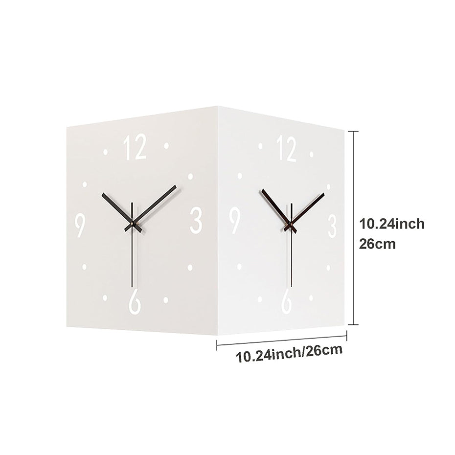Copy of Nordic Dual‑Glow Corner Clock, Silent LED Wall Clock, Modern Minimalist Home Decor for Living Room Bedroom