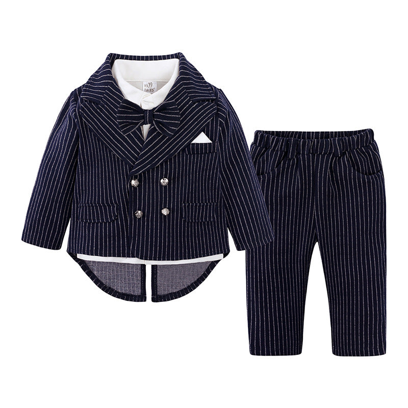 Coat long sleeved shirt long pants three pieces