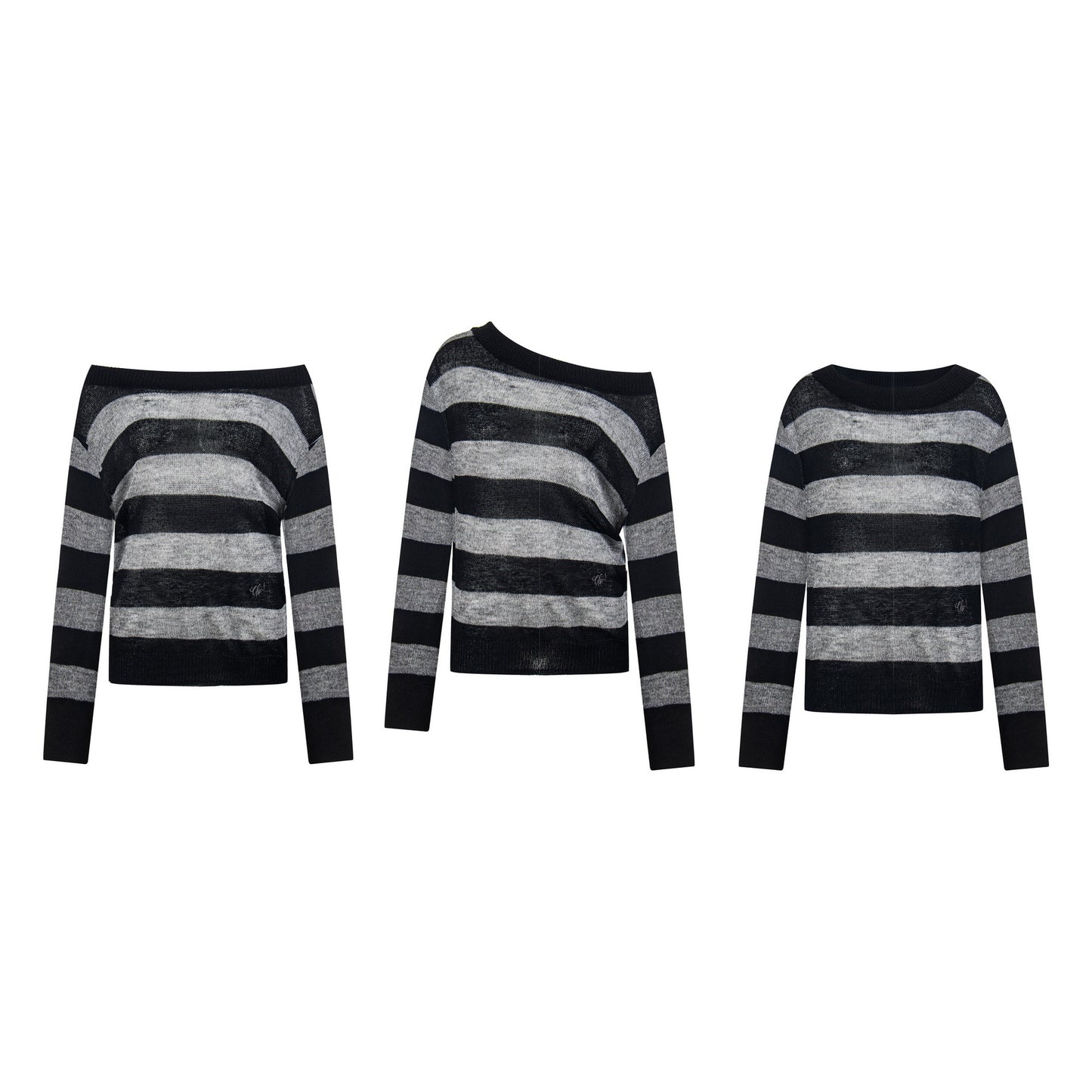 Color-Blocked Stripe Hoodie Loose Long Sleeve Autumn Top