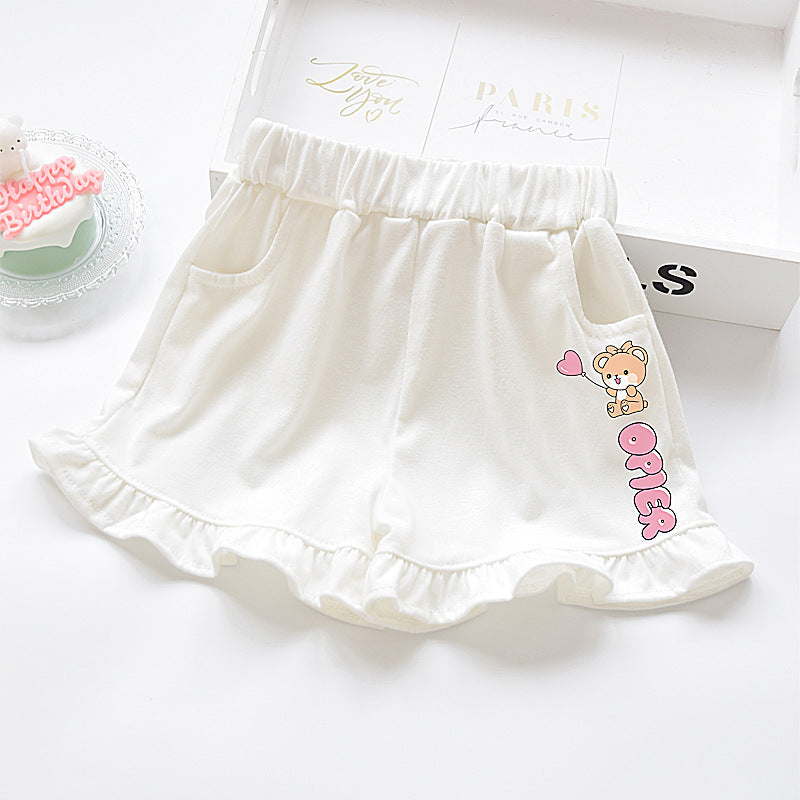 Girl wearing underwear in spring and autumn
