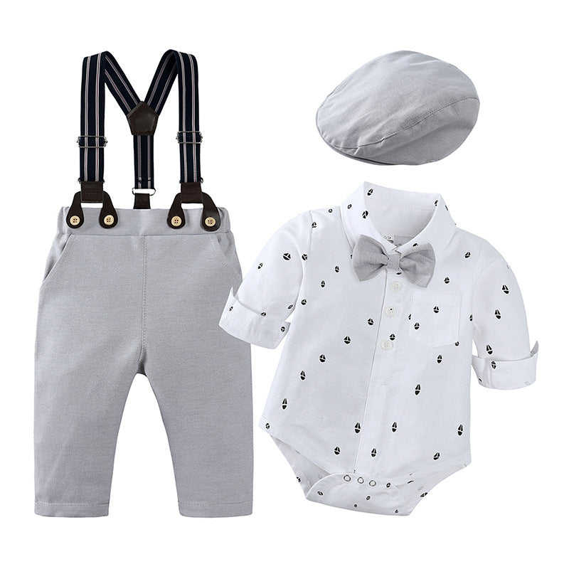 Conjoined bag flatwear overalls hats gentlemen's clothing