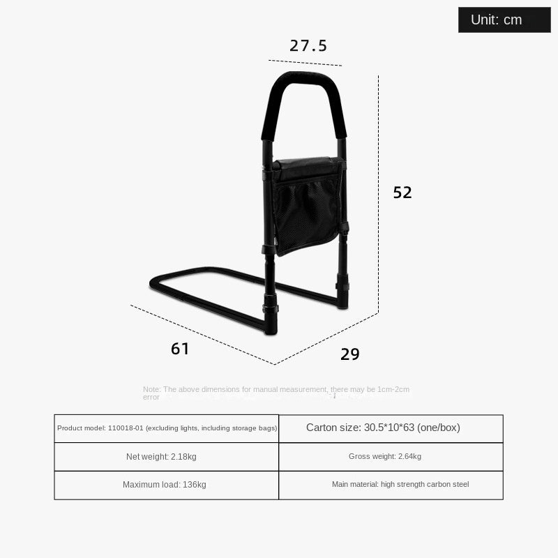 Elderly pregnant women bedside handrails household wake-up assistance anti fall handrails bed guardrails
