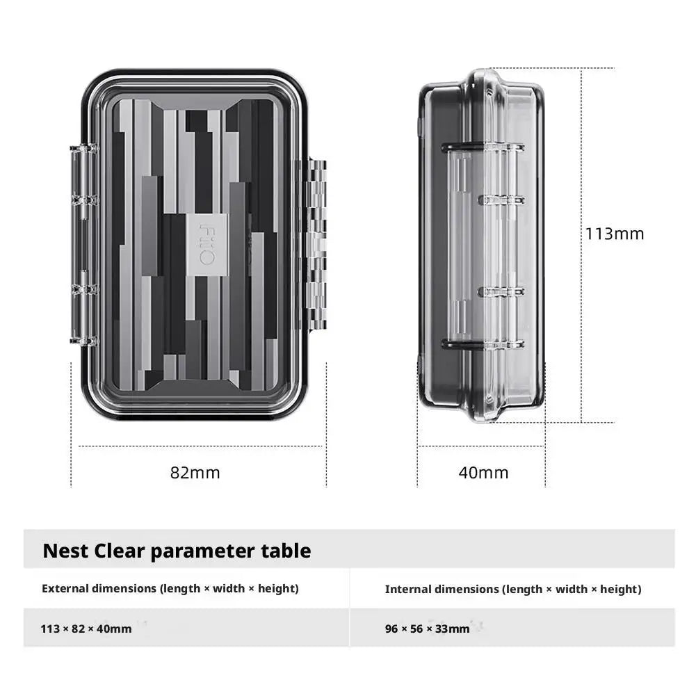 Portable Transparent for FiiO/Feiao NEST Clear Earphone Data Cable Waterproof, Splashing and Dustproof Protection Box