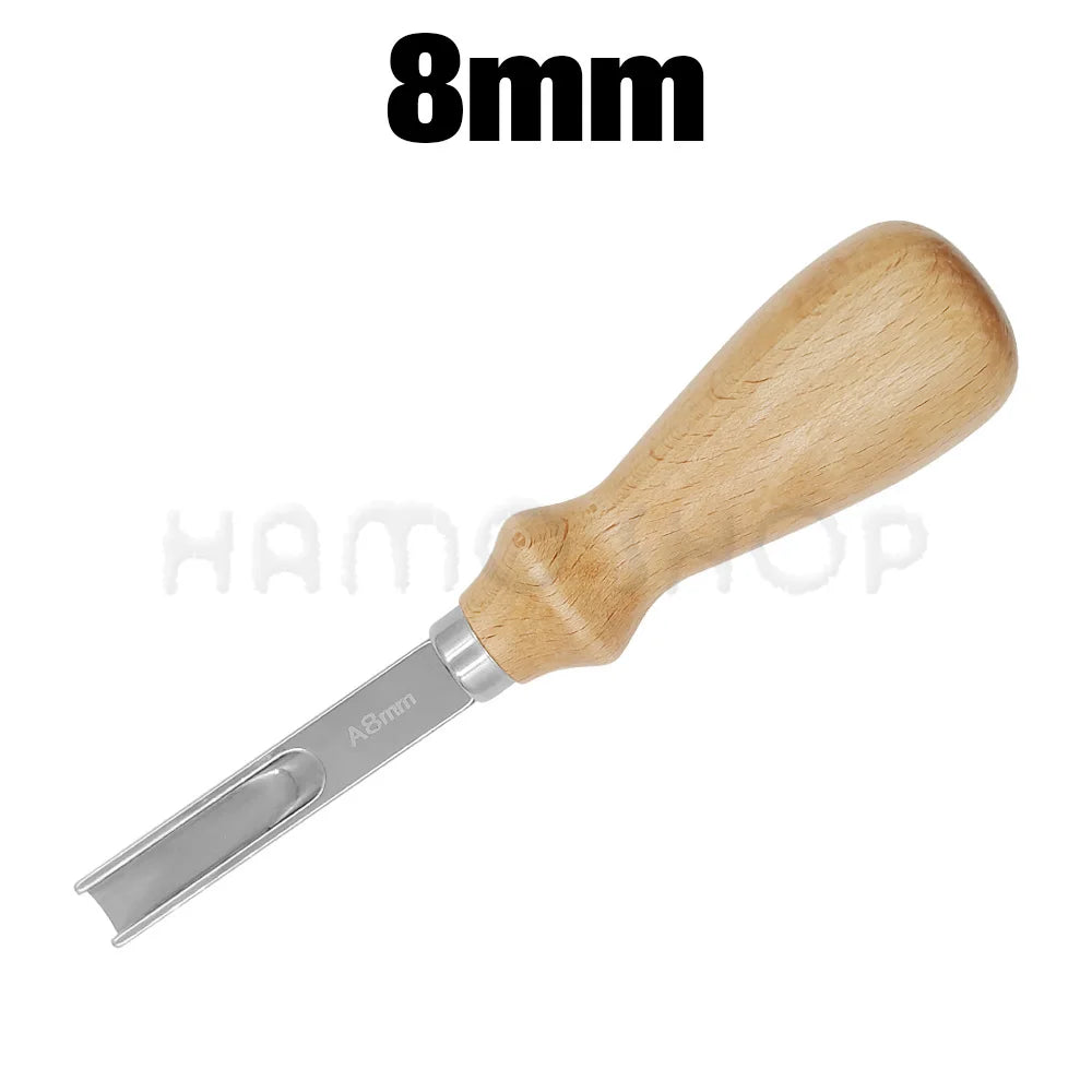 Practical Leather Craft Edge Beveler Skiving Beveling Handmade Cutting Tool Hand Trimming Cutting Wood Handles DIY Leathercraft