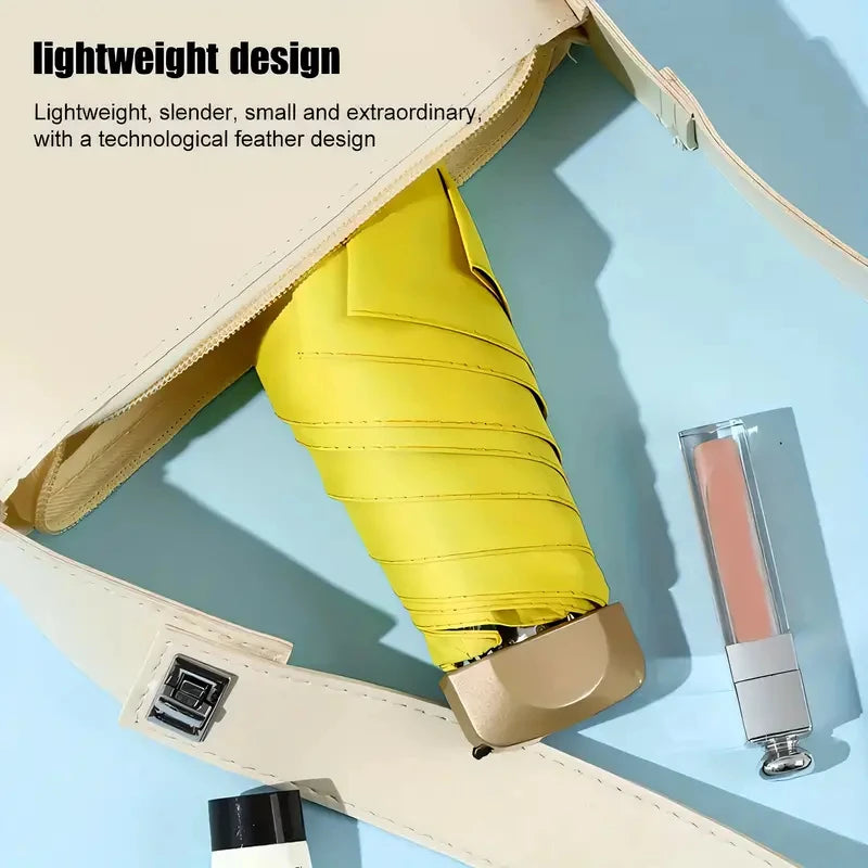 Mini Sun Umbrella Small Pocket Rain Travel Umbrella Vinyl Folding Umbrella UV Protection Sun Shade Pocket Parasol Capsule 자동