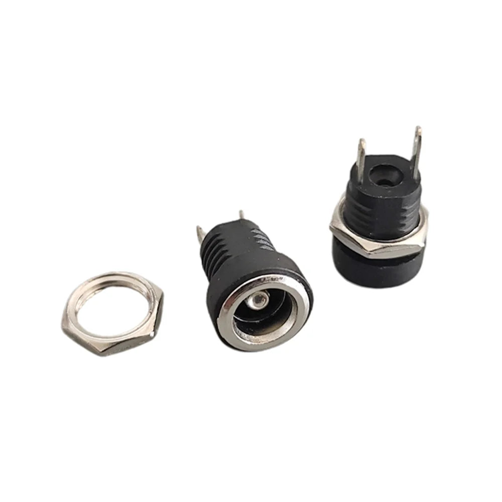 5/10pcs DC-022B DC Power Female Socket 3.5x1.3mm 5.5x2.1mm 5.5*2.5mm 2Pin Jack Hole Panel Mount Connector Adapter