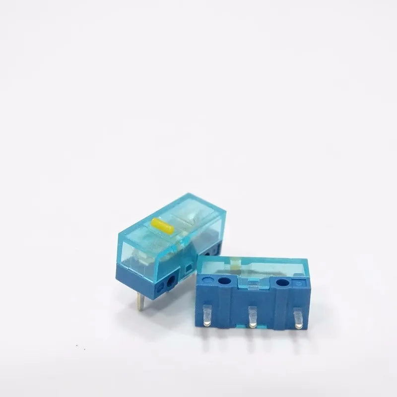 10Pcs HUANO Micro Switch Buttons Blue Transparent Shell Pink & Yellow Dots Options 80 Million & 30 Million Clicks Free Shipping