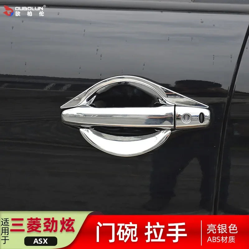 Car Accessories For Mitsubishi ASX 2013-2014 2015 2016 -2020 Exterior door bowl protective cover decorative sequin car stickers