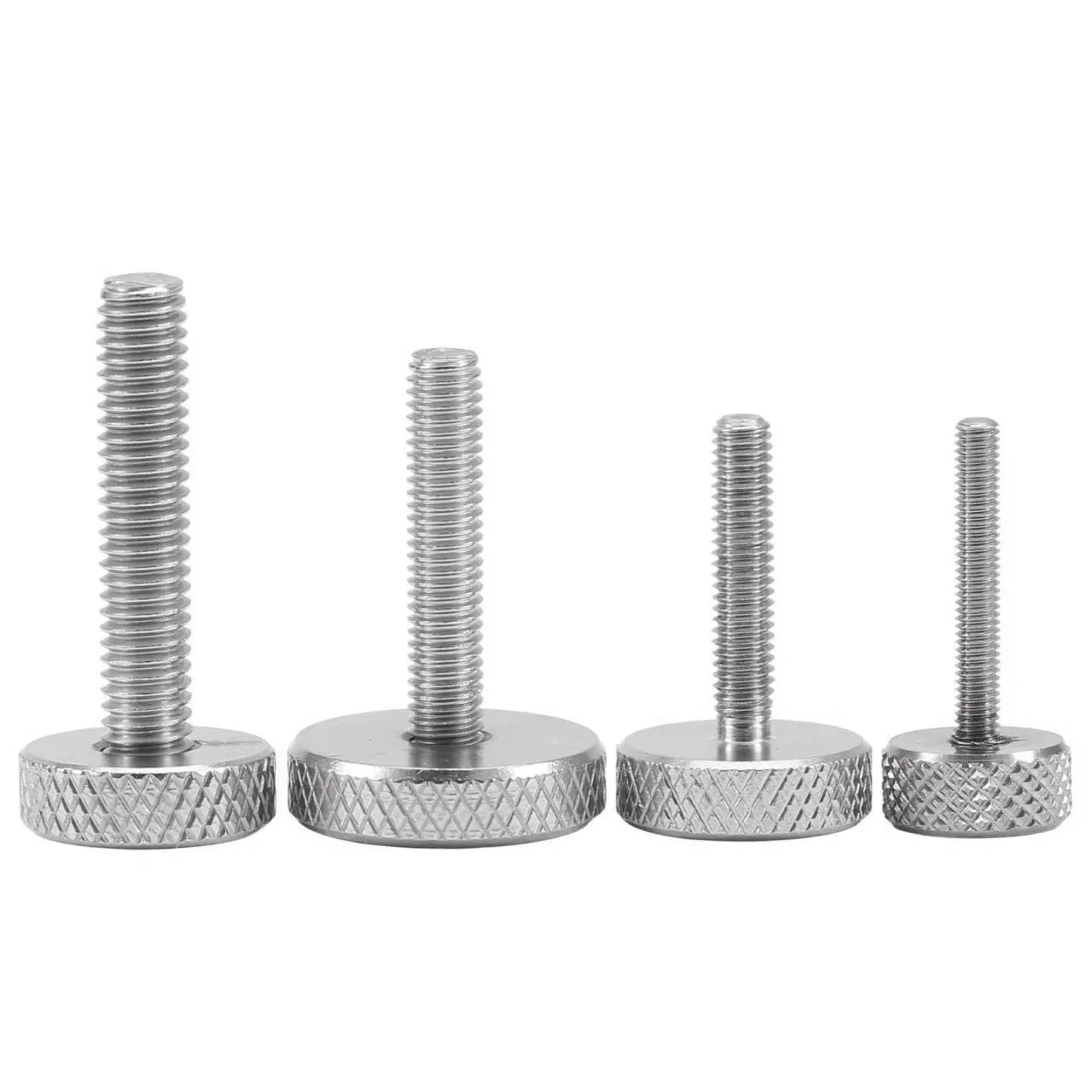 Decorative Thumb Screw Adjusting Bolt M3 M4 M5 M6 M8 M10 GB835 304 Stainless Steel Knurl Flat Big Round Head Hand Tighten DIN653