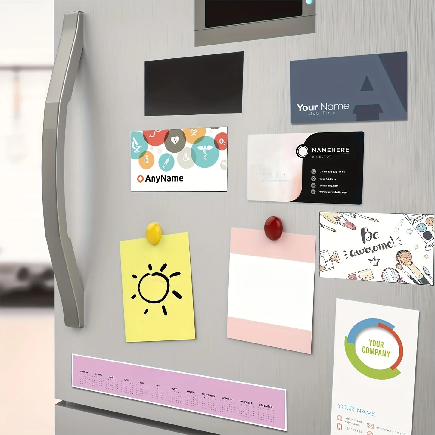 Self-Adhesive Magnetic Mat Sheets Rubber Magnet Flexible Magnet Sheet Perfect for Fridge Crafts Photo Picture Decor Easy Peel
