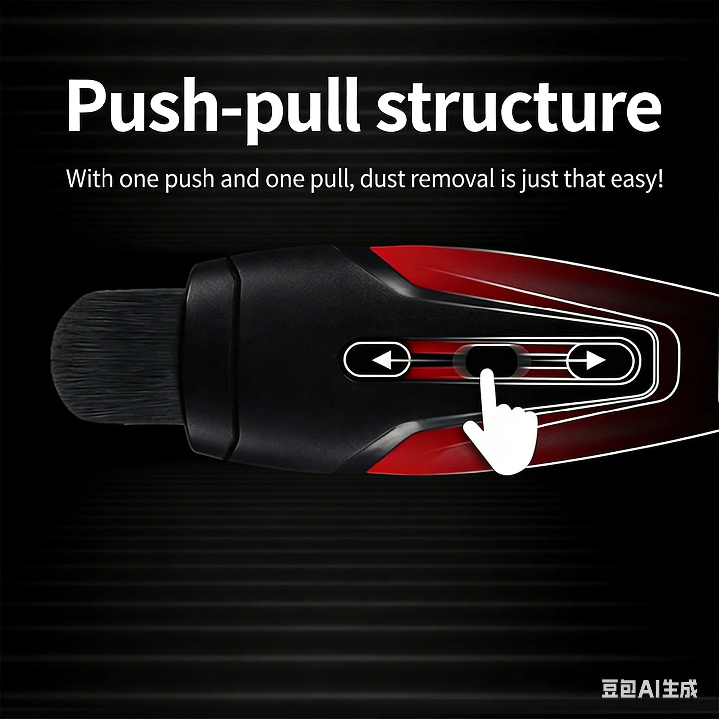 DSPIAE double-headed dust removal brush PT-RDB model tool hand-made dust cleaning brush soft and hard head nylon brush