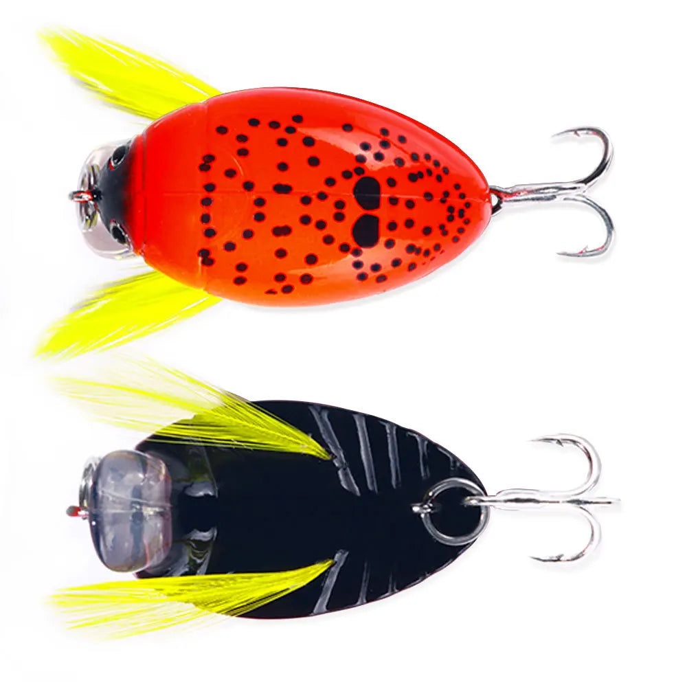 Artificial Fishing Cicada Bait Insect Bug Lure 38mm/4g Sea Beetle Crank Floating Wobblers Bass Carp Hard Bait Fishing Tackle