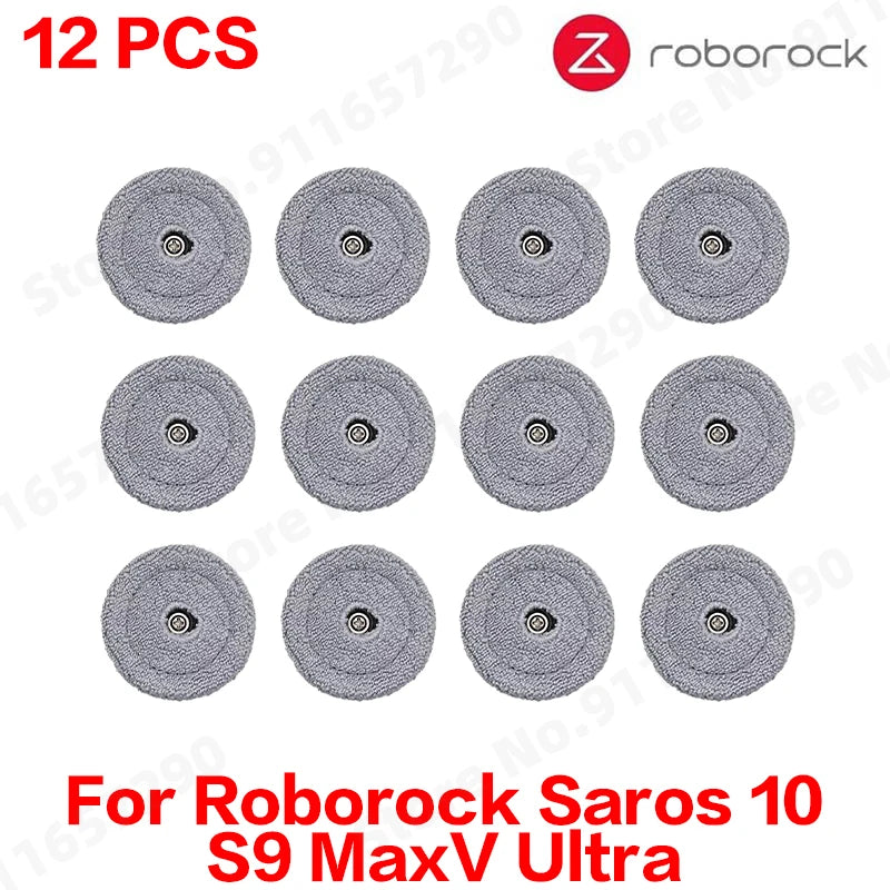 Replacement Parts Compatible for Roborock Saros 10 / S9 MaxV Ultra Main Roller Side Brush HEPA Filter Mop Cloth Dust Bag