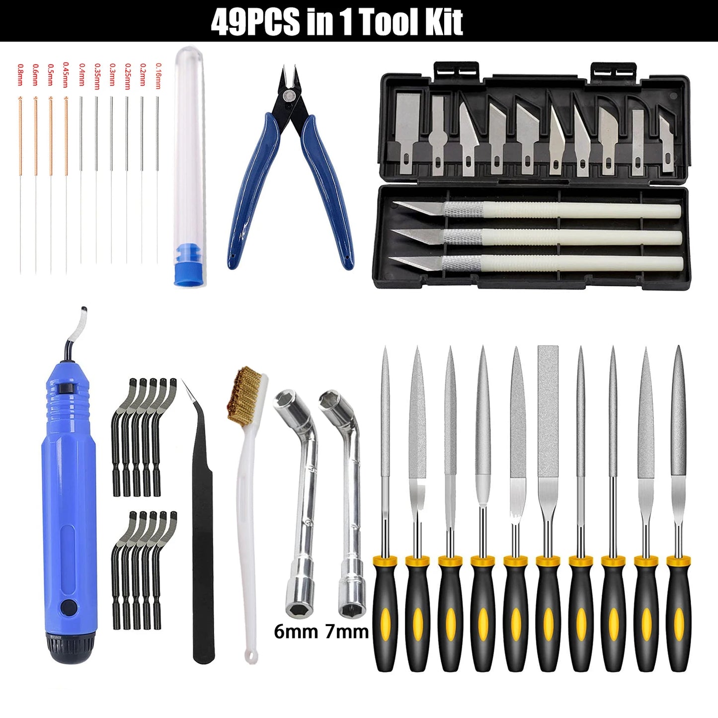 3D Print Tool Kit Debur Tool, Cleaning, Finishing and Printing Tool,3D Print Accessories for Cleaning, Finishing and Cutting