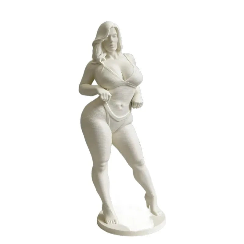 3D printing pure desire sexy long curly hair slightly chubby high heels beautiful desktop living room bedroom simple decoration