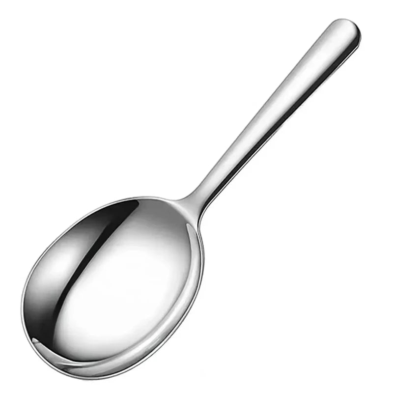 Stainless Steel Filter Soup Spoon Drain Hole Heat Insulated Handle Kitchen Utensils For Daily Use For Serving Soup Rice Serving