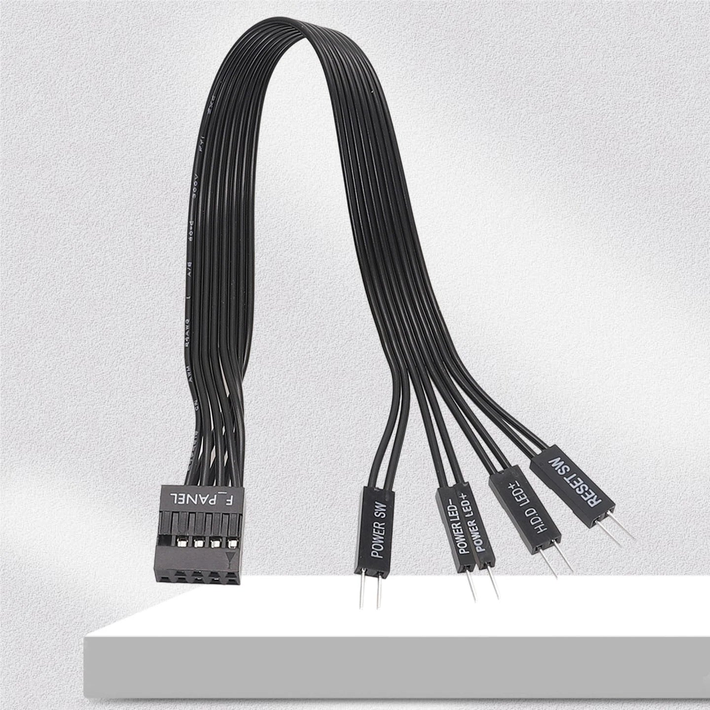 RGEEK 20cm F_PANEL 2.54mm F Panel Female To 2Pin Power Reset SW HD LED Male for PC Motherboard Power Switch Reset HDD Hard Drive