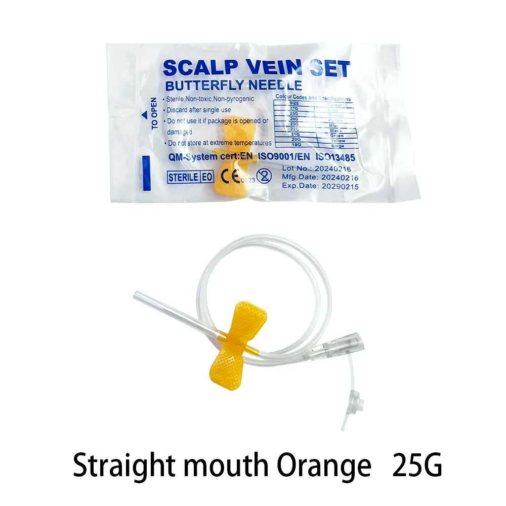 50 Pieces/Disposable Straight Mouth Butterfly Infusion Needle Double Wing Infusion Needle Pet Care Room Animal