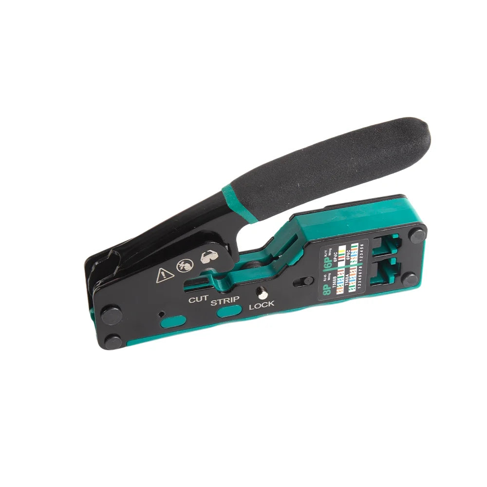 HOMEFISH 6088 Through-Hole Wire Crimper 8P6P Dual-Use Pliers for RJ45 Punch-Down RJ45 Crystal Head