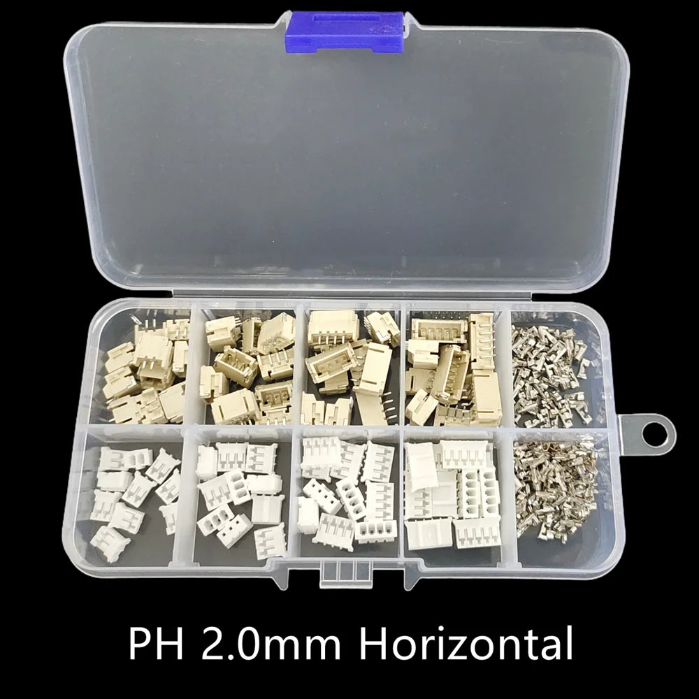 1Box JST1.25 SH1.0 ZH1.5 PH2.0 XH2.54 2/3/4/5P Male Plug Female Socket Horizontal Vertical Pin Header Housing Terminal Kit