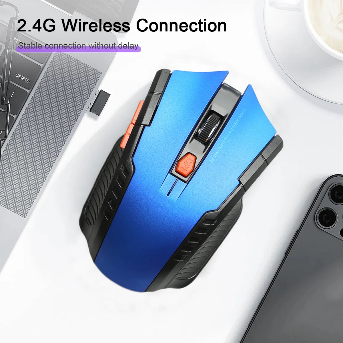 Ergonomic 2.4G Wireless Mouse 6 Buttons Portable Wireless Mouse With USB Receiver Gaming Mouse for PC Laptop Desktop Computer