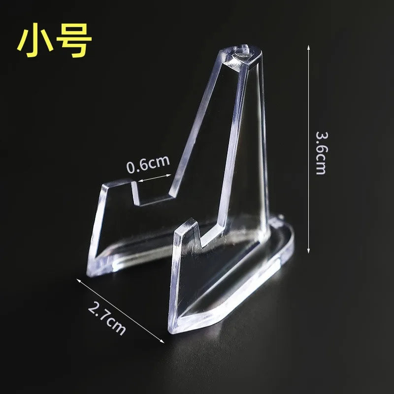 10pcs Transparent Acrylic Commemorative Coin Display Stands Triangle Challenge Coin Capsule Holders for Collectibles