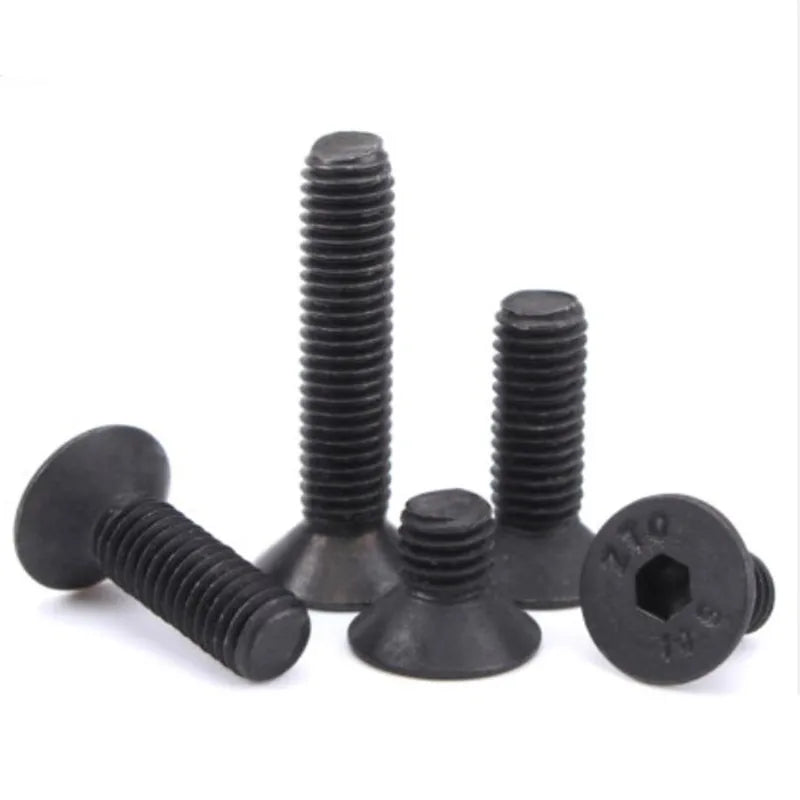 5pcs-100pcs Din7991 M1.6 M2 M2.5 M3 M4 M5 M6 M8 Stainless Steel 304 G10.9 Black Flat Hex Hexagon Countersunk Allen Head Screw