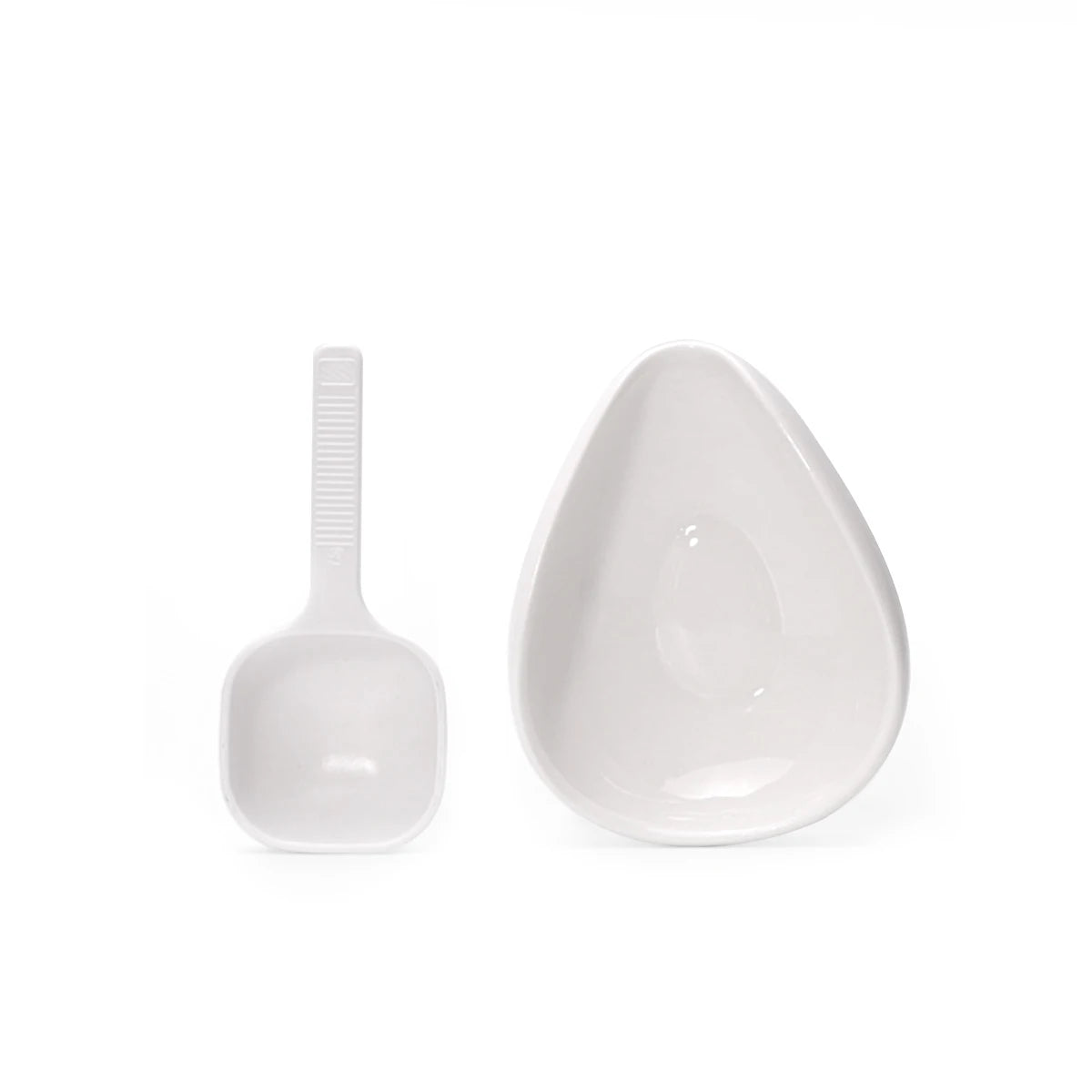 Leeseph Coffee Bean Dosing Cup and Spoon Set, Ceramic Dosing Vessel Measuring Tray Kit for Coffee or Tea, Espresso Accessories