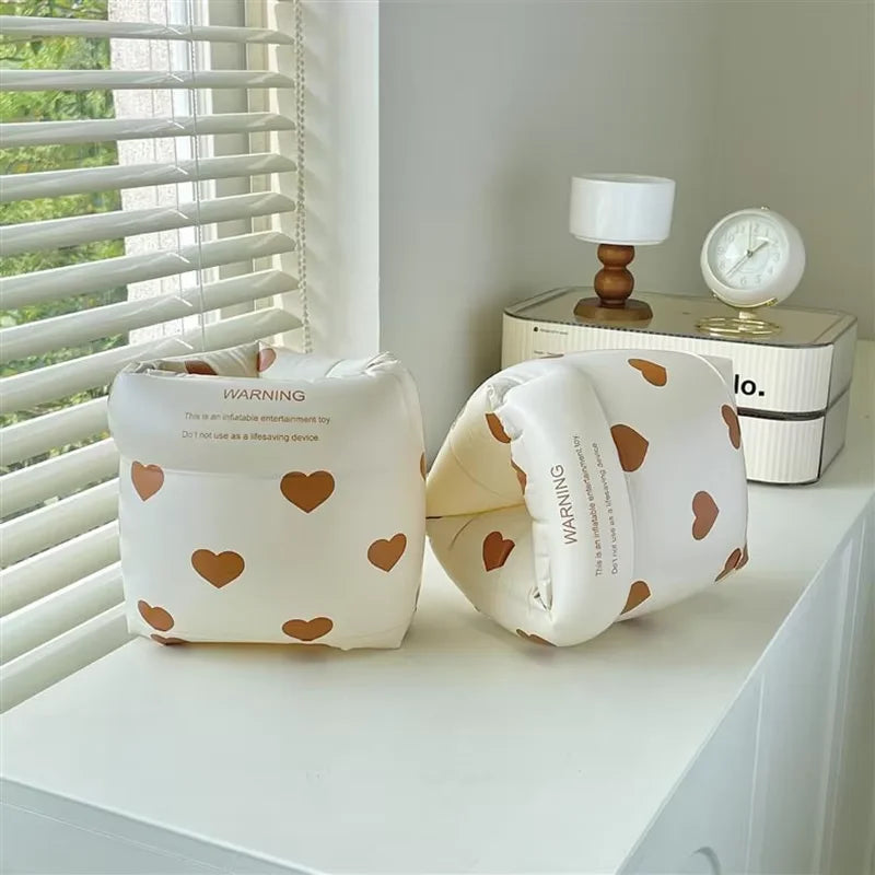 1 pair Cartoon printing Swimming Arm Floaties, Inflatable Swim Arm Bands Floater Sleeves for Adults and Kids