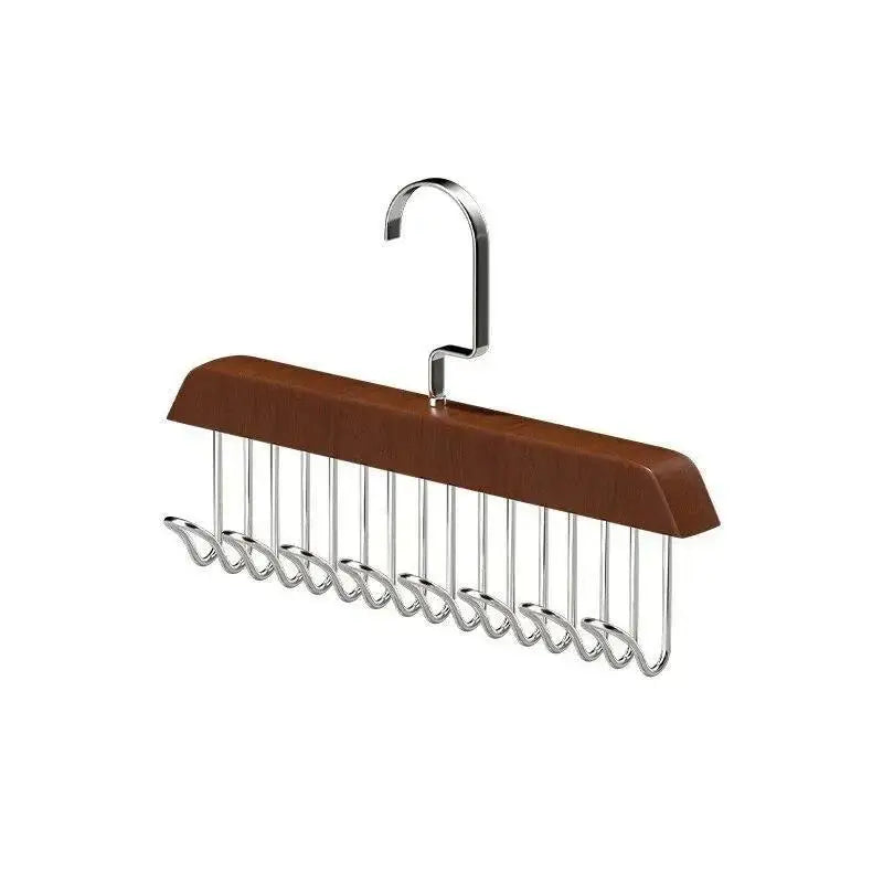 8-hook Solid Wood Hanger With Multifunctional Quality Home And Daily Necessities Hook Wave Drying Hanger