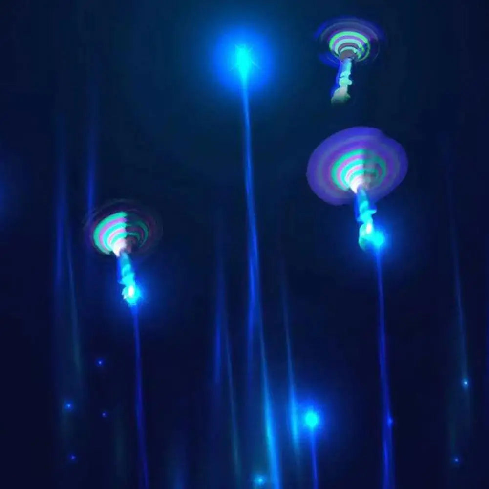 5PCS LED Slingshot Flying Copters Light-Up Arrow Rocket Toys, Outdoor Party Favors Glow in The Dark Helicopters for Kids