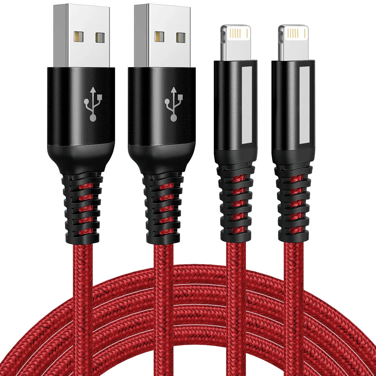 3A USB Cable For iPhone 13 12 11 14 Pro Max XR X XS Max 7 8 Plus iPad iPhone Charger Fast Charging Cord Data Charger Wire 1m2m3m
