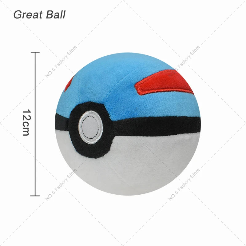 9Styles Pokemon Plush Pokeball Stuffed Toy Master Ball Poke Ball Great Ball Beast Ball Dusk Ball Hisuian Ultra Ball Peluche Doll