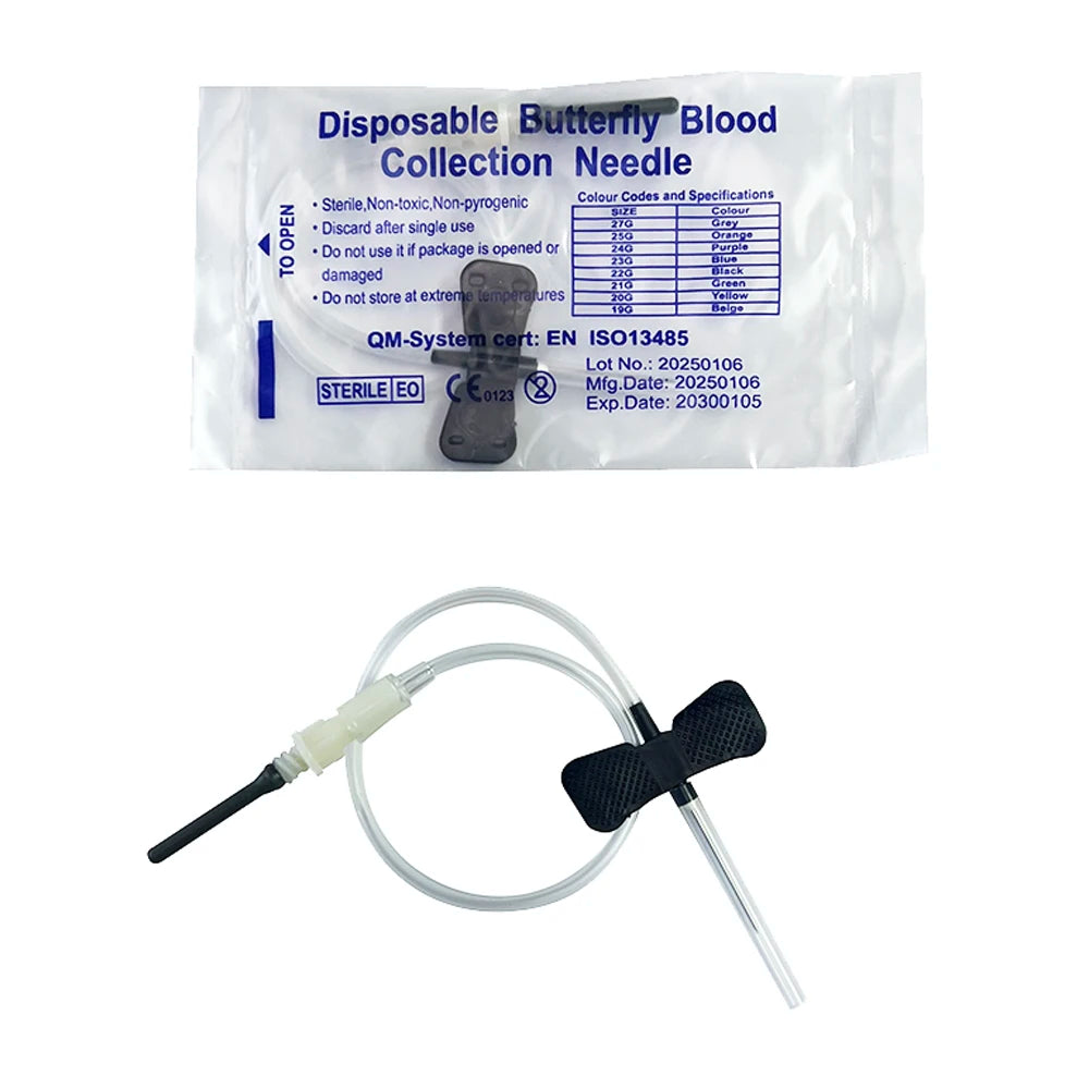 100PCS/lot Disposable Butterfly Blood Collection Needle Double Wing Type Blood Collection Needle Pet Care Room Cat Dogs Animal