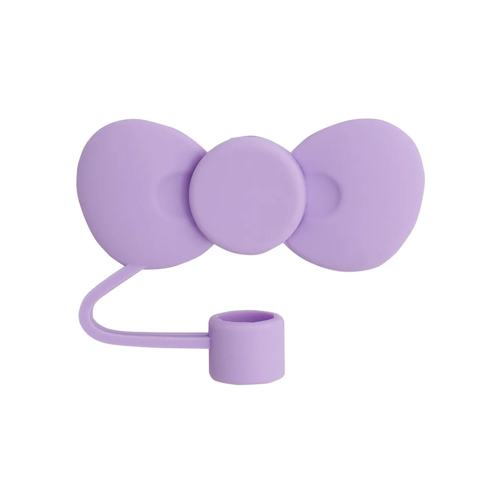 Lovely Bow straw covers cap Toppers For stanley 30&40 02 Tumbler CupReusable Cute silicone straw Tips Lids Protect Covers New