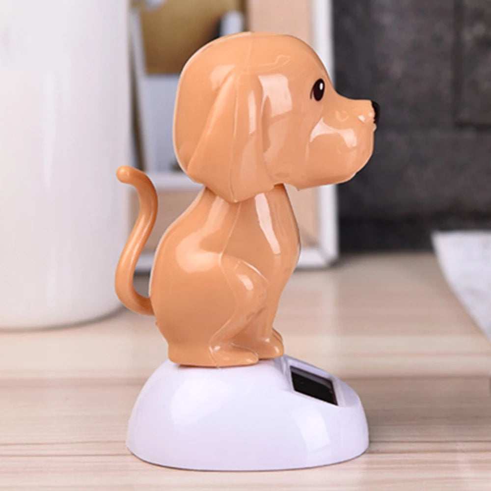 Car Decoration Solar Energy Decoration Shaking Head Doll Dog Cartoon Shape Decoration Gift