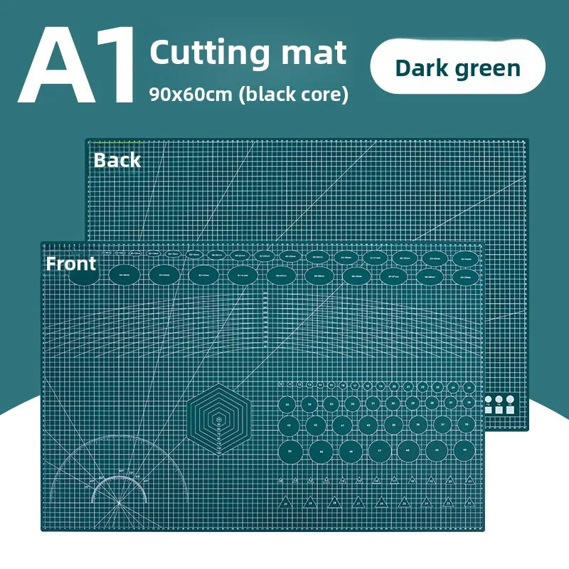 A1 Large Cutting Mat, Self Healing Double Side A1 Cutting Pad for Crafting Silhouette Green Sewing Cutting Mats