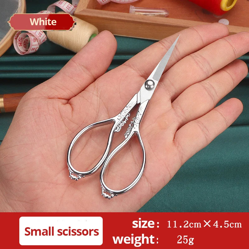 Retro Cross Stitch Scissors Antique Durable High Steel Tailor Craft Sewing Household for Fabric Scisso Shears