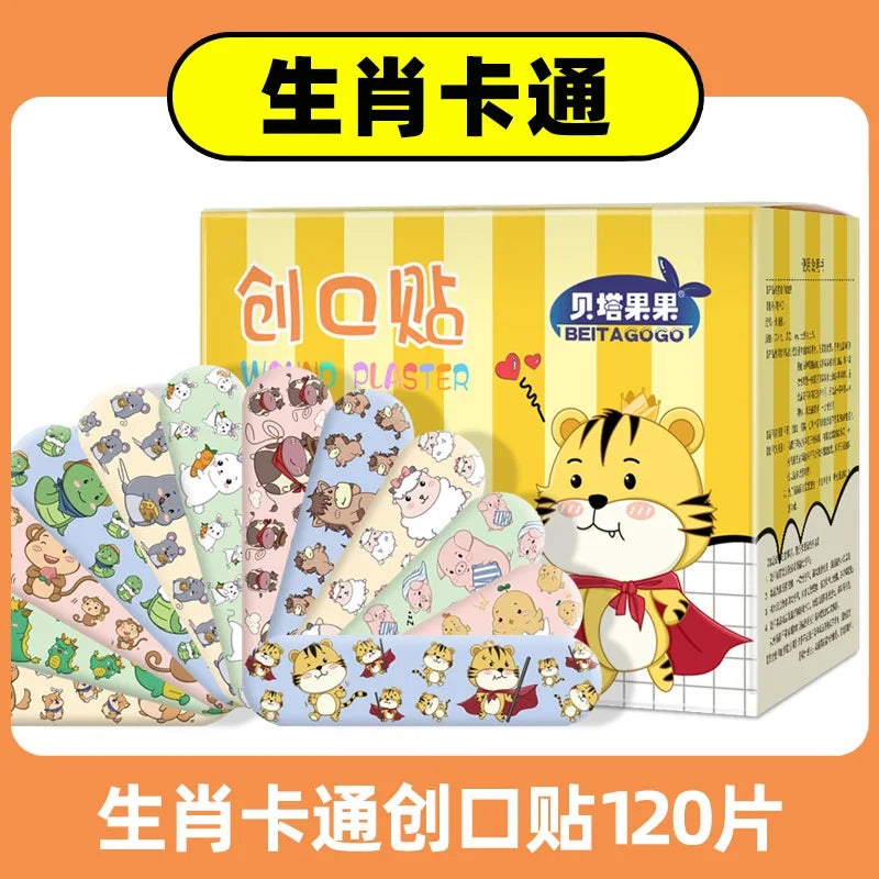120pcs/set Cartoon Band Aid for Children Kids Skin Vaccine Injection Hole Patch Wound Plaster Kawaii Adhesive Bandages