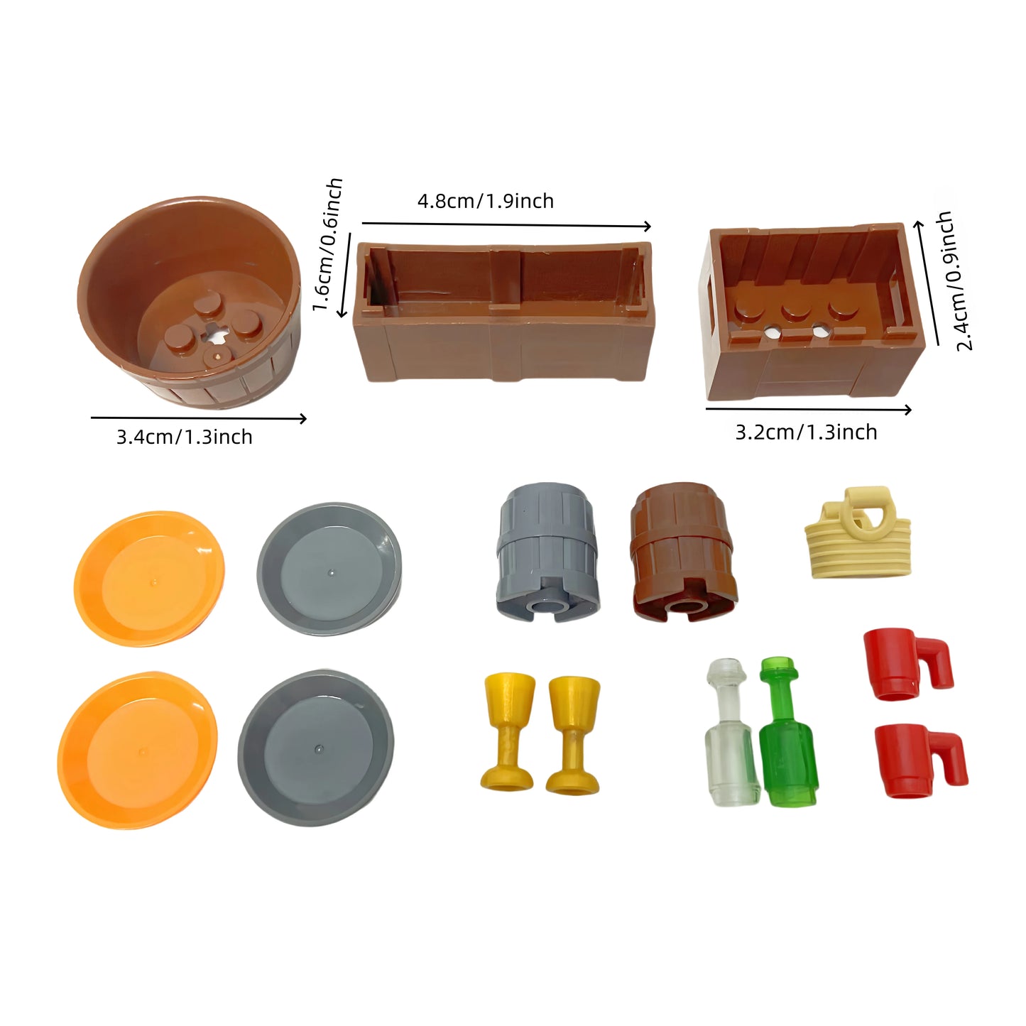 Farm Tools and Kitchenwares DIY Buidling Blocks Miniature Tools Compatible MOC Scene Building Accessories Ideal Gift