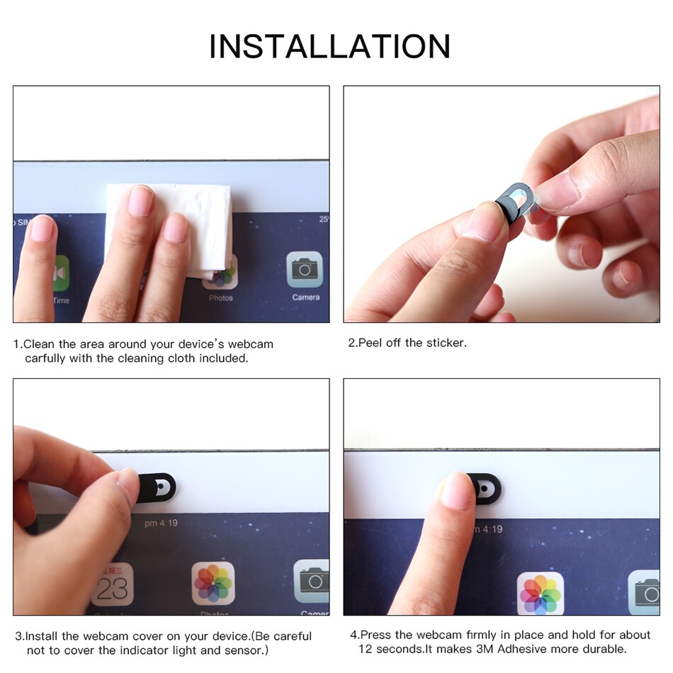 Copy of 6Pcs/lot  WebCam Cover Shutter Magnet Slider Plastic For iPhone Web Laptop PC For iPad Tablet Camera Mobile Phone Privacy Sticker
