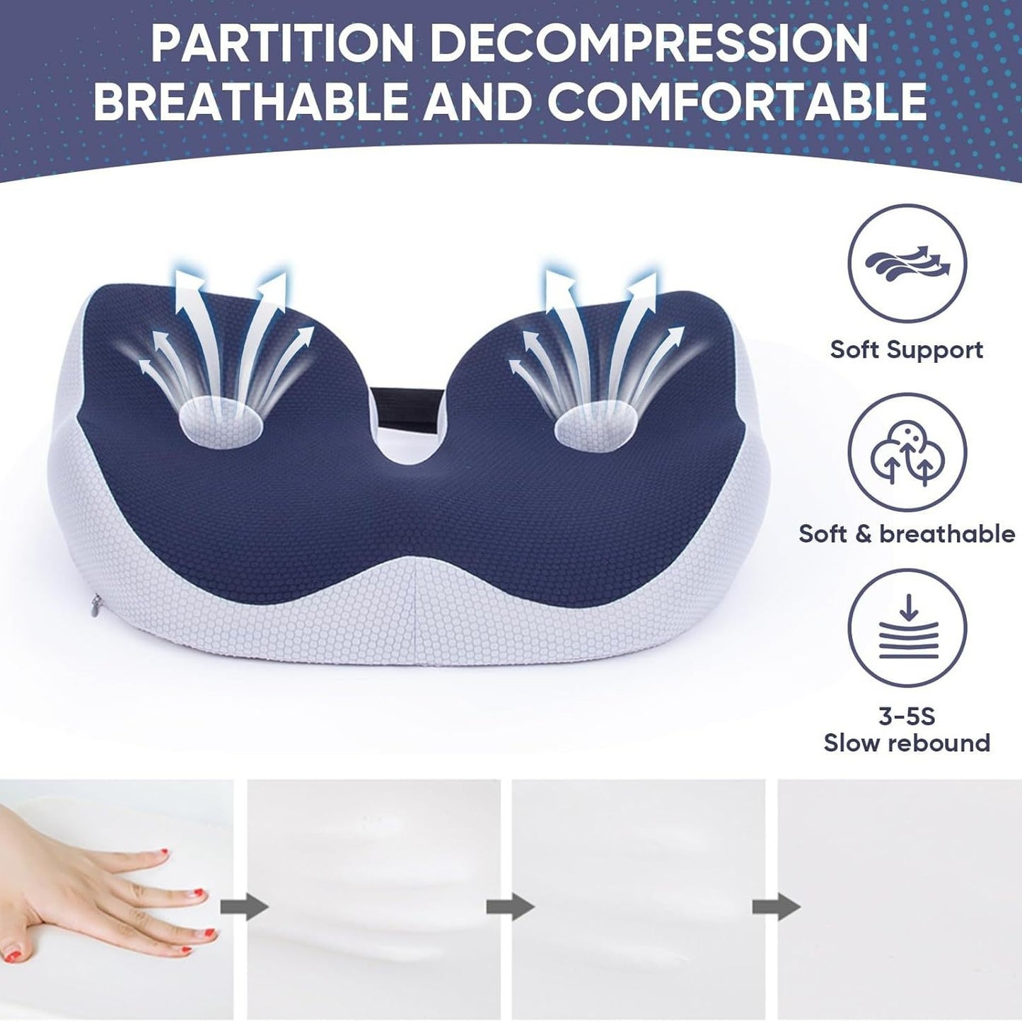 Thick and beautiful buttocks cushion memory cotton anti slip buttocks pad