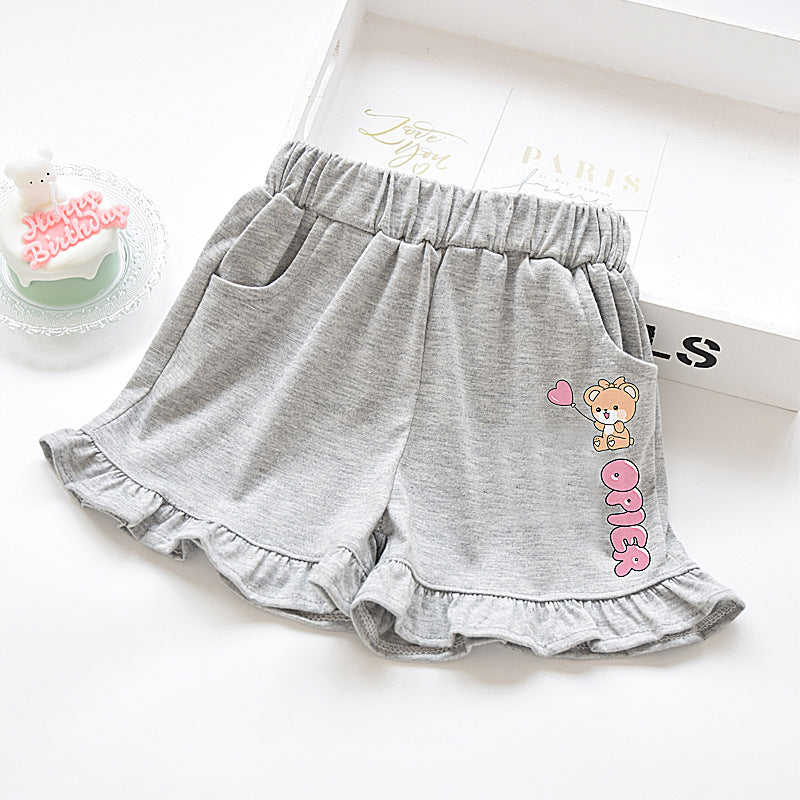 Girl wearing underwear in spring and autumn