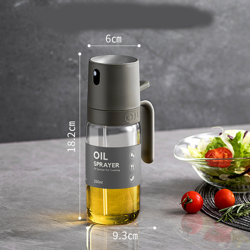 Copia de Botella pulverizadora de aceite de 250ml, dispensador de aceite de cocina de vidrio de borosilicato alto, pulverizador de aceite de oliva