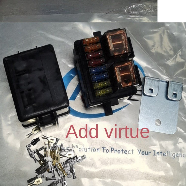 Insurance ribbon 2-way relay fuse box