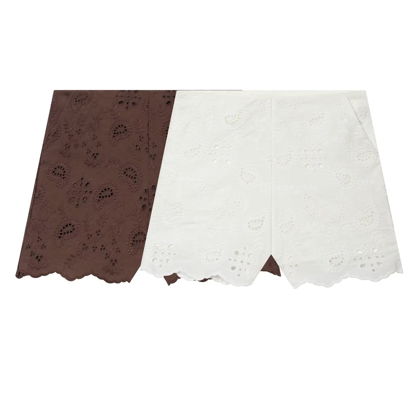 Spicy girl hollow embroidery casual shorts
