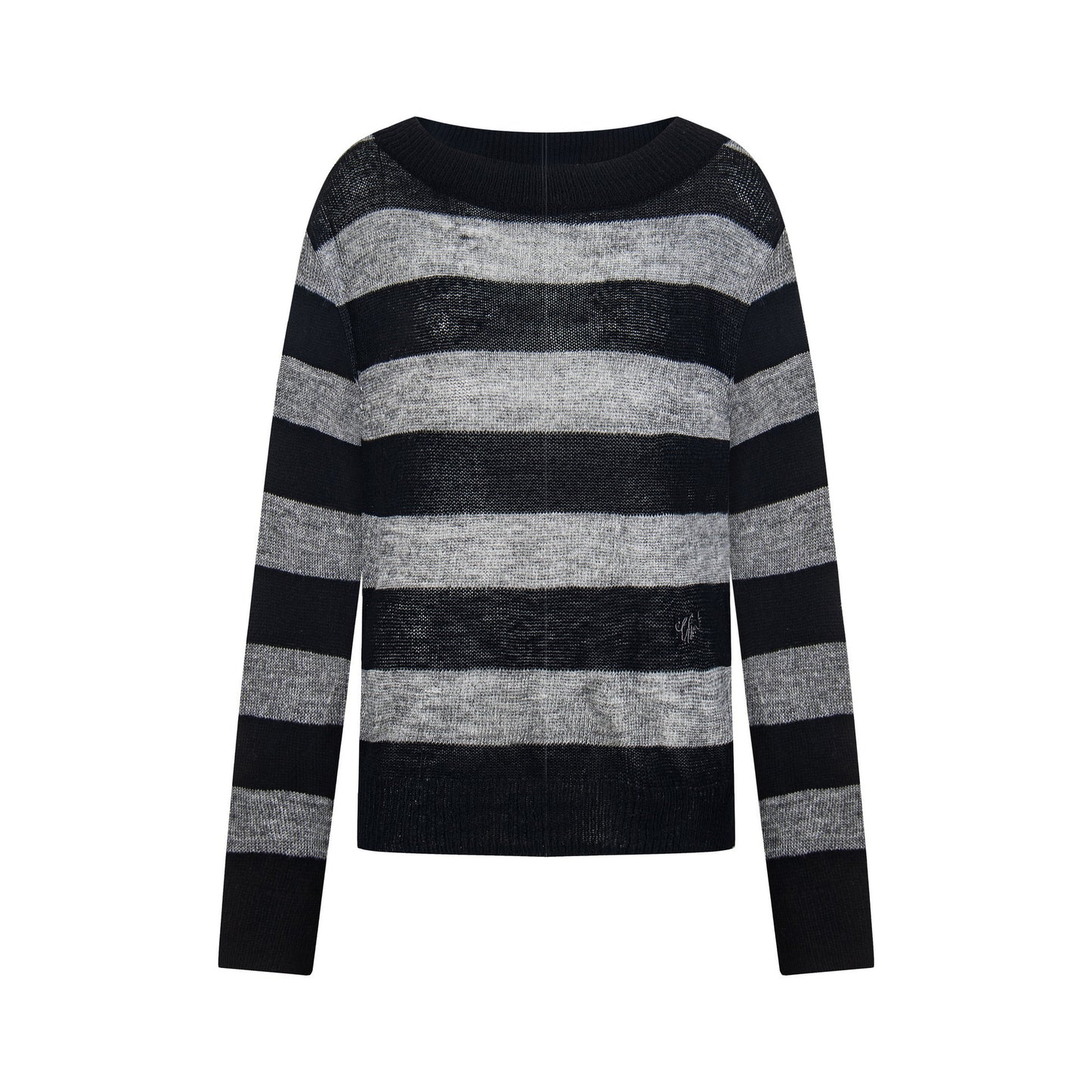 Color-Blocked Stripe Hoodie Loose Long Sleeve Autumn Top