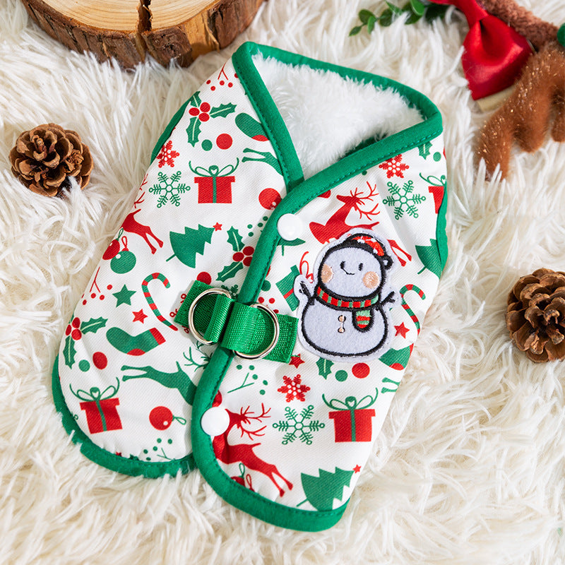 Autumn and winter puppy two legged sweater small and medium-sized dog warm knit sweater Christmas cat clothes